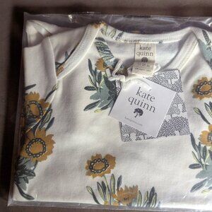 Kate Quinn short sleeve lap neck bodysuit | calendula | organic cotton interlock